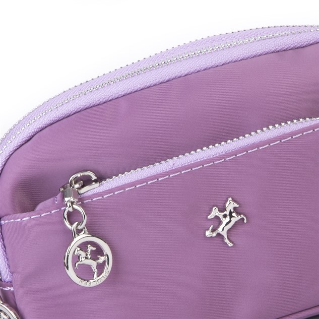 Nas Bag Kadın Mini Spor Şık Günlük Postacı Çapraz Çanta (en 18 cm , boy 10 cm ) Mor