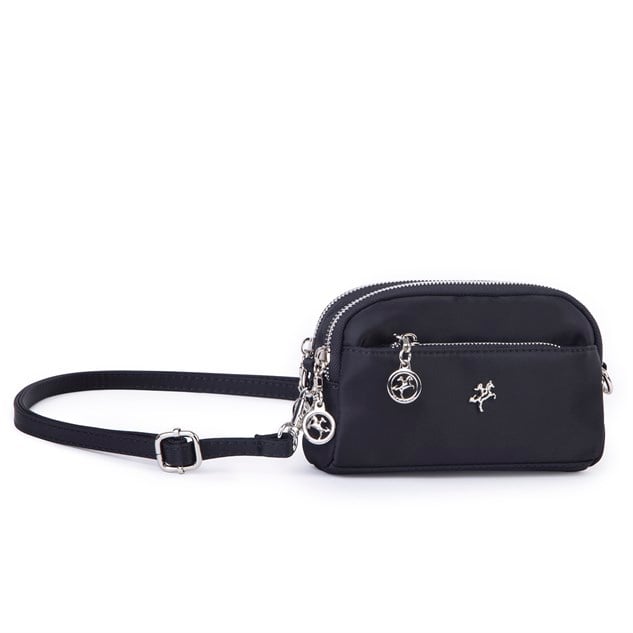 Nas Bag Kadın Mini Spor Şık Günlük Postacı Çapraz Çanta (en 18 cm , boy 10 cm ) Siyah
