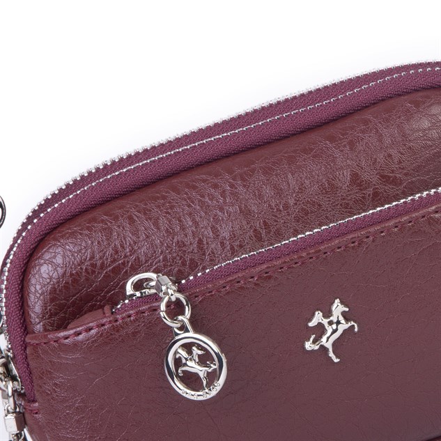 Nas Bag Kadın Mini Spor Şık Günlük Postacı Çapraz Çanta (en 18 cm , boy 10 cm ) Bordo Victoria