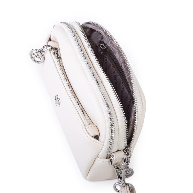 Nas Bag Kadın Mini Spor Şık Günlük Postacı Çapraz Çanta (en 18 cm , boy 10 cm ) Krem Victoria