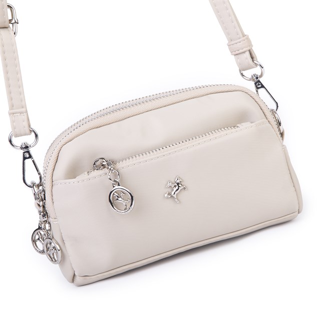 Nas Bag Kadın Mini Spor Şık Günlük Postacı Çapraz Çanta (en 18 cm , boy 10 cm ) Kum