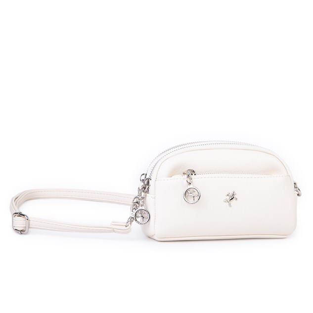 Nas Bag Kadın Mini Spor Şık Günlük Postacı Çapraz Çanta (en 18 cm , boy 10 cm ) Krem Victoria