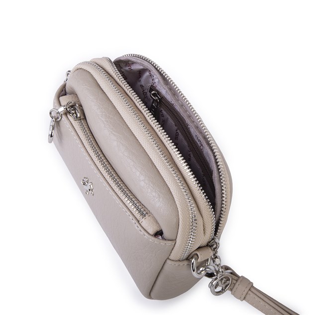 Nas Bag Kadın Mini Spor Şık Günlük Postacı Çapraz Çanta (en 18 cm , boy 10 cm ) Kum Victoria