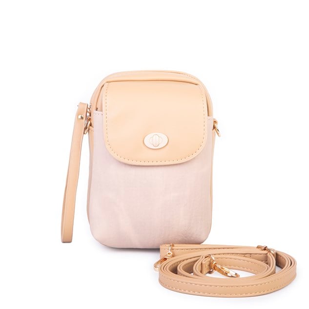 Nas Bag Kadın Mini Telefonluk Çapraz Çanta (en 10 cm , boy 16 cm) Camel