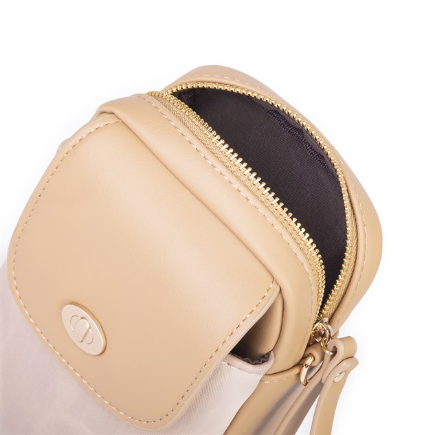 Nas Bag Kadın Mini Telefonluk Çapraz Çanta (en 10 cm , boy 16 cm) Camel
