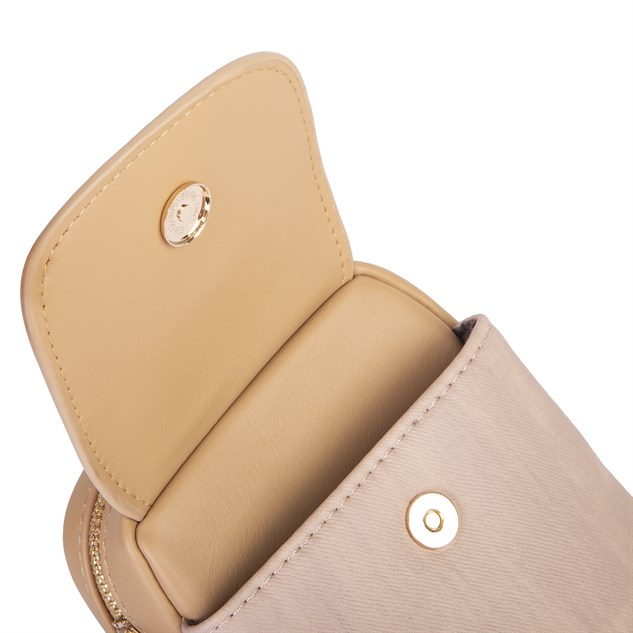 Nas Bag Kadın Mini Telefonluk Çapraz Çanta (en 10 cm , boy 16 cm) Camel