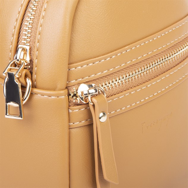 Nas Bag Kadın Mini Telefonluk Postacı Çantası (en : 14 cm ; boy: 18 cm ) Taba