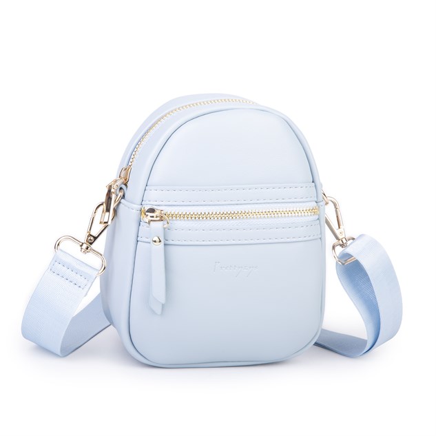 Nas Bag Kadın Mini Telefonluk Postacı Çantası (en : 14 cm ; boy: 18 cm ) Mavi