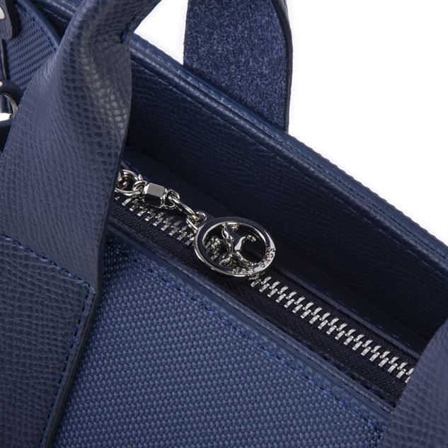 Nas Bag Kadın Mini Tote Suni Deri El ve Omuz Çantası Lacivert Lacst