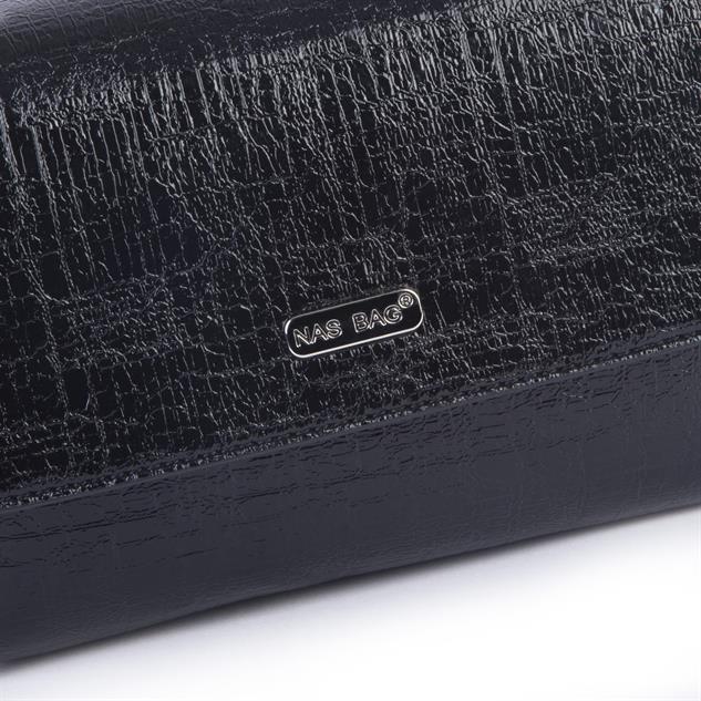 Nas Bag Kadın Mini Zincirli Omuz ve Çapraz  Çanta Siyah ( 19x10 cm )