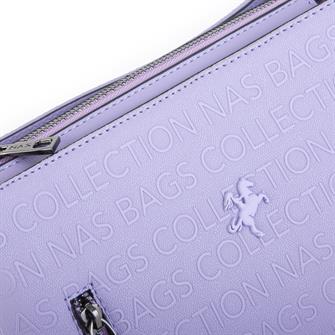 Nas Bag Kadın Omuz Çantası Ayarlanabilir Askılı Lila  Gofraj 