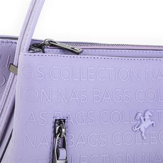 Nas Bag Kadın Omuz Çantası Ayarlanabilir Askılı Lila  Gofraj 