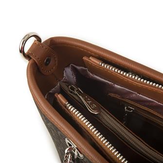 Nas Bag Kadın Omuz Çantası Kahve Taba Yazılı