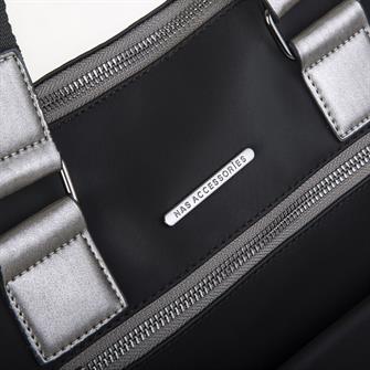Nas Bag Büyük Boy Kadın Omuz Çantası Siyah Gri Buzzy
