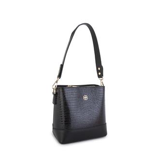 Nas Bag Kadın Mini Omuz ve Çapraz Çantası Siyah Lazer(en: 19 cm ; boy: 19 cm)