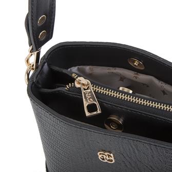 Nas Bag Kadın Mini Omuz ve Çapraz Çantası Siyah Lazer(en: 19 cm ; boy: 19 cm)