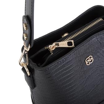 Nas Bag Kadın Mini Omuz ve Çapraz Çantası Siyah Lazer(en: 19 cm ; boy: 19 cm)