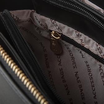 Nas Bag Kadin Omuz Çantasi Siyah Liza