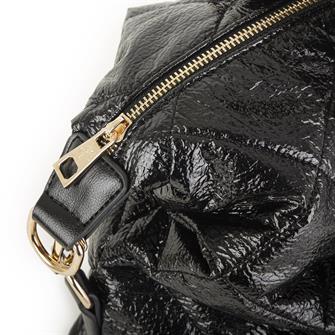 Nas Bag Extra Büyük Boy Omuz Çantası Siyah Rugan (eni 44 cm , boyu 32 cm )