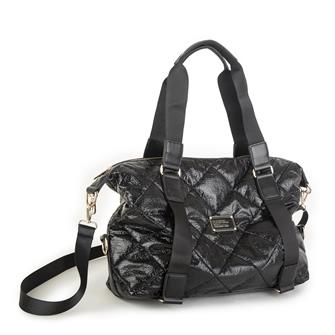 Nas Bag Extra Büyük Boy Omuz Çantası Siyah Rugan (eni 44 cm , boyu 32 cm )