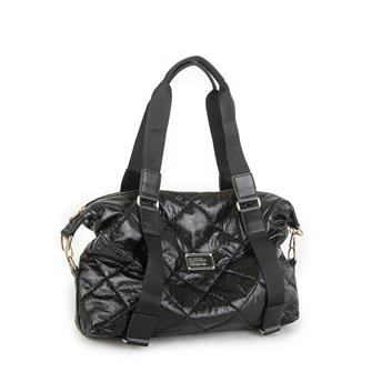 Nas Bag Extra Büyük Boy Omuz Çantası Siyah Rugan (eni 44 cm , boyu 32 cm )
