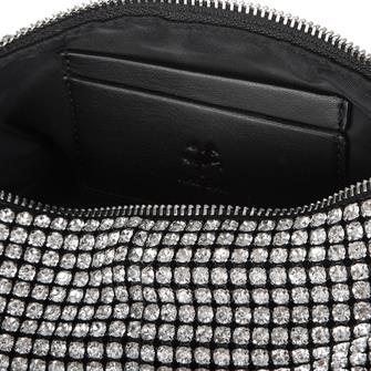 Nas Bag Kadın Çapraz Çanta  Siyah White Diamond Siyah Taşlı Şık  Askılı Çanta-a978