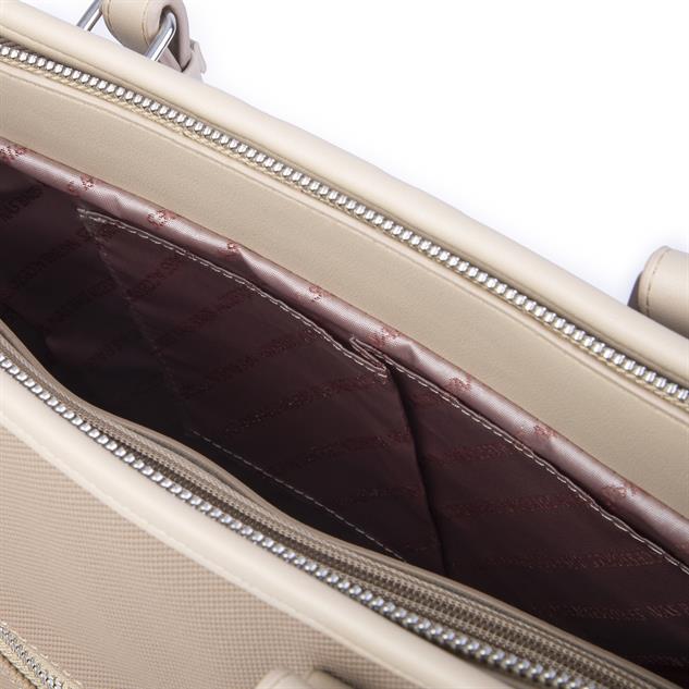 Nas Bag Kadın Omuz Çantası Spor Şık Ayarlanabilir Omuz Askılı Vizon Lacst (33x27x12 cm )