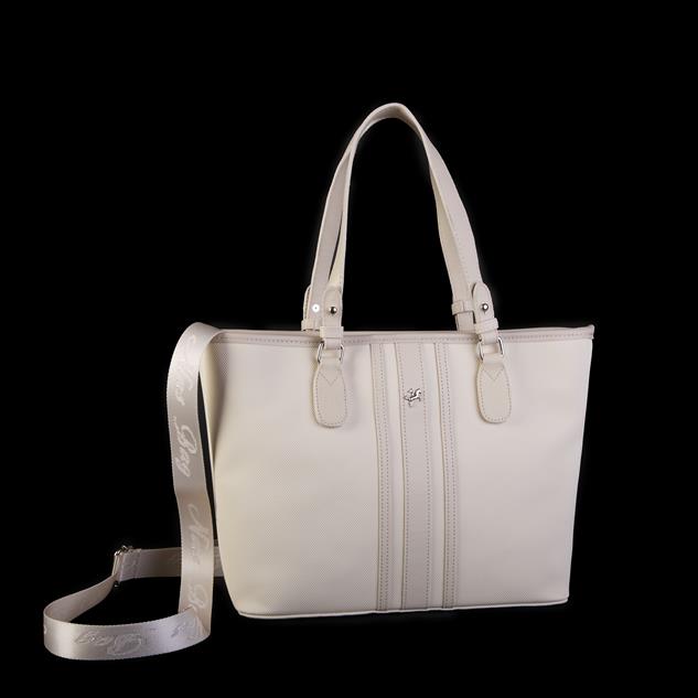 Nas Bag Kadın Omuz Çantası Spor Şık Ayarlanabilir Omuz Askılı  Krem  Lacst (33x27x12 cm )