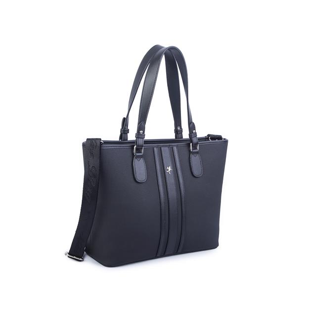 Nas Bag Kadın Omuz Çantası Spor Şık Ayarlanabilir Omuz Askılı  Siyah  (33x27x12 cm )
