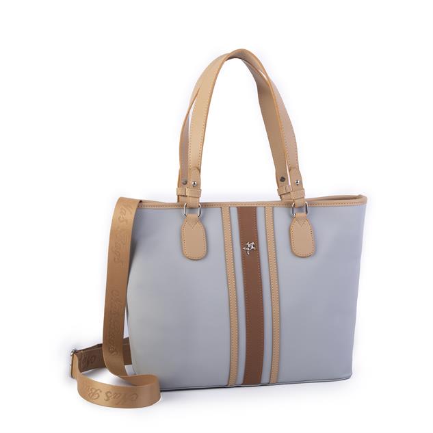 Nas Bag Kadın Omuz Çantası Spor Şık Ayarlanabilir Omuz Askılı  Açık Gri Camel Lacst (33x27x12 cm )