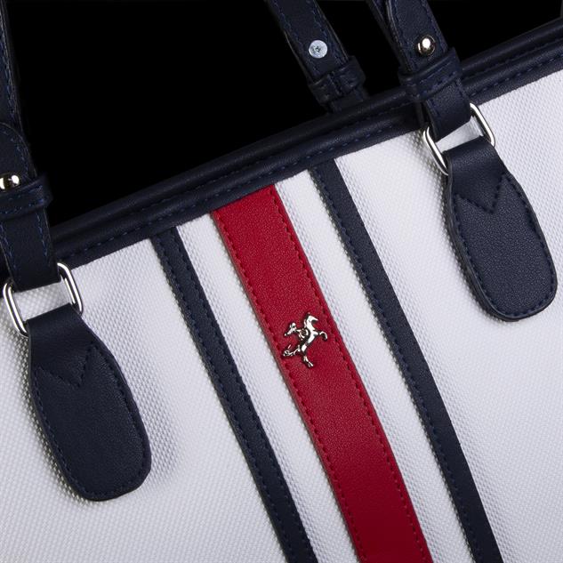 Nas Bag Kadın Omuz Çantası Spor Şık Ayarlanabilir Omuz Askılı   Beyaz Lacivert Kırmızı    Lacst (33x27x12 cm )