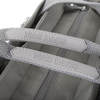 Nas Bag Kadın Omuz Çantası Zararlı Kimyasal İçermeyen Su İtici Özelliğe Sahip Krinkıl Kumaş Çanta Açık Gri