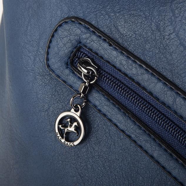 Nas Bag Kadın Omuz Çantası Zincir Detaylı Lacivert  Raven