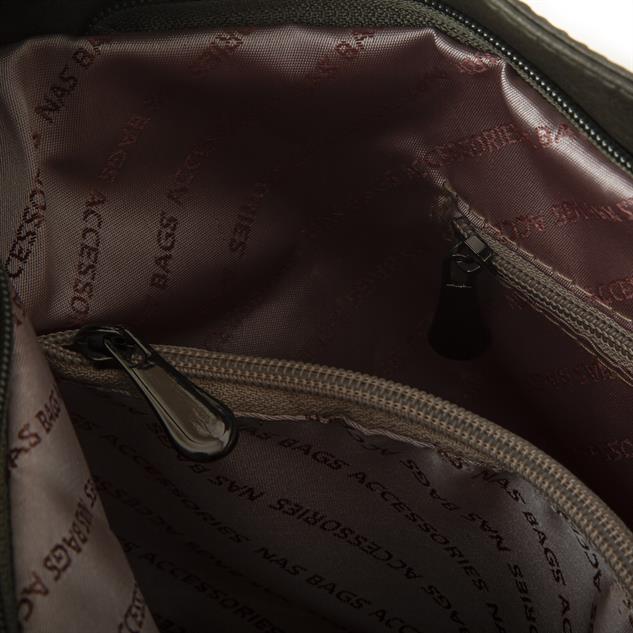 Nas Bag Kadın Omuz Çantası Zincir Detaylı Yeşil Raven