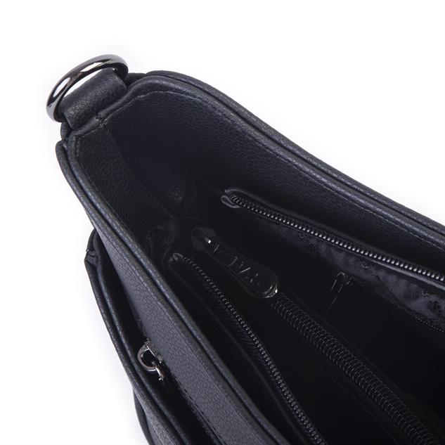 Nas Bag Kadın Omuz ve Çapraz Baget Çanta Siyah Prestij ( 28x17  cm)