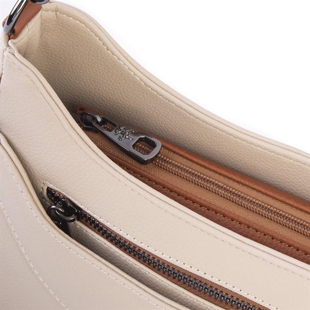 Nas Bag Kadın Omuz ve Çapraz Baget Çanta Kum Taba Prestij ( 28x17  cm)