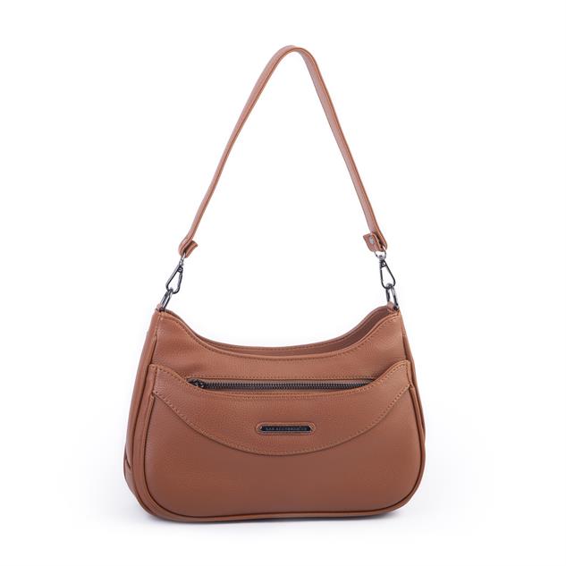 Nas Bag Kadın Omuz ve Çapraz Baget Çanta Taba Prestij ( 28x17  cm)