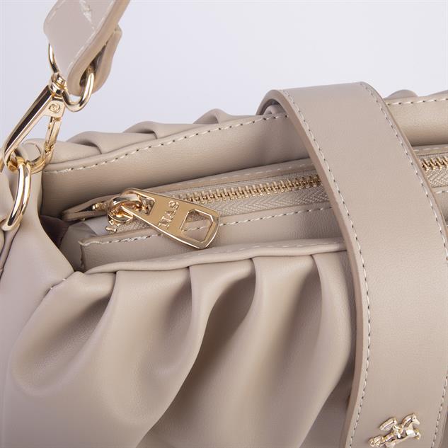 Nas Bag Kadın Omuz ve Çapraz Çanta Çift Askılı Kum Dona (24x18cm)
