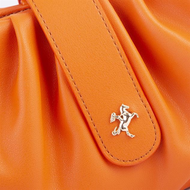 Nas Bag Kadın Omuz ve Çapraz Çanta Çift Askılı Turuncu  Dona (24x18cm)