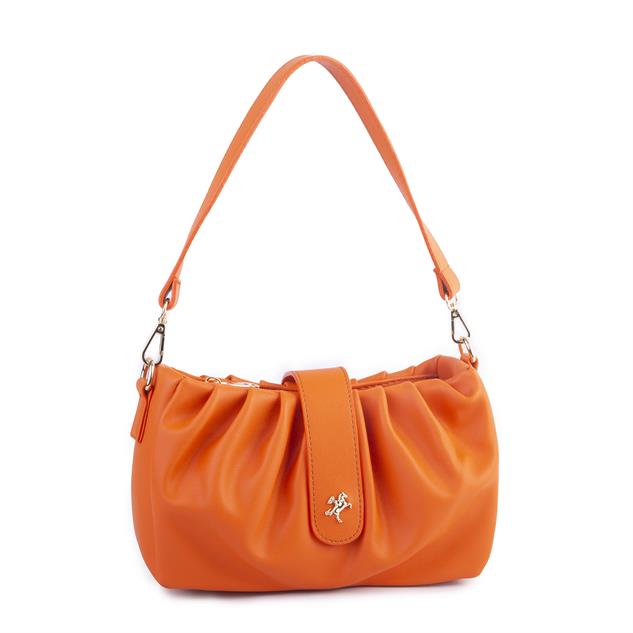 Nas Bag Kadın Omuz ve Çapraz Çanta Çift Askılı Turuncu  Dona (24x18cm)
