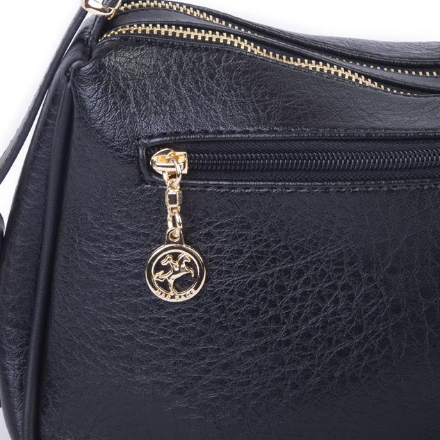 Nas Bag Kadın Omuz ve Çapraz Çanta Çok Gözlü Şık Tasarım (28x18 cm) Siyah Victoria
