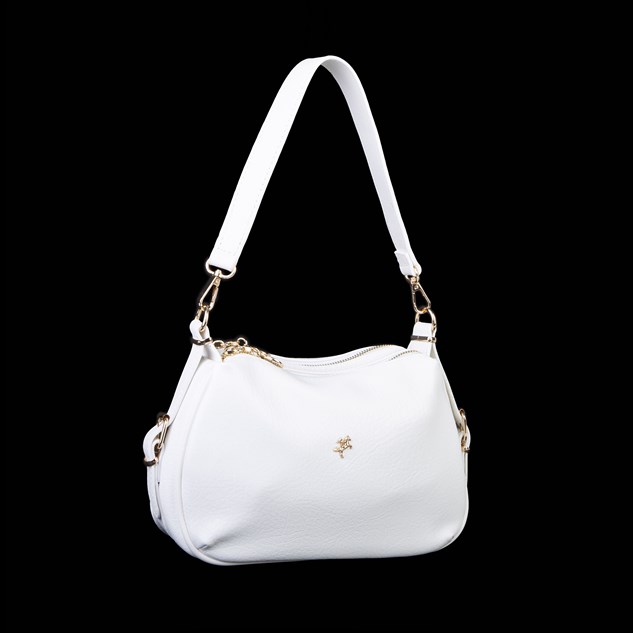 Nas Bag Kadın Omuz ve Çapraz Çanta Çok Gözlü Şık Tasarım (28x18 cm) Beyaz Victoria