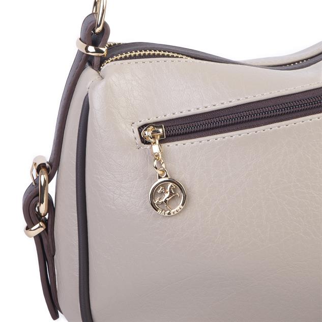 Nas Bag Kadın Omuz ve Çapraz Çanta Çok Gözlü Şık Tasarım (28x18 cm) Kum Kahve Victoria