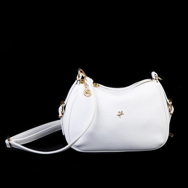 Nas Bag Kadın Omuz ve Çapraz Çanta Çok Gözlü Şık Tasarım (28x18 cm) Beyaz Silan