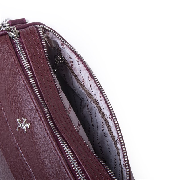 Nas Bag Kadın Omuz ve Çapraz Çantası Ayarlanabilir  Askılı Bordo Victoria