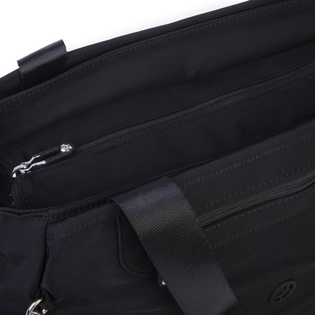 Nas Bag Kadın Omuz ve Çapraz Hafif Su İtici Kumaş Siyah