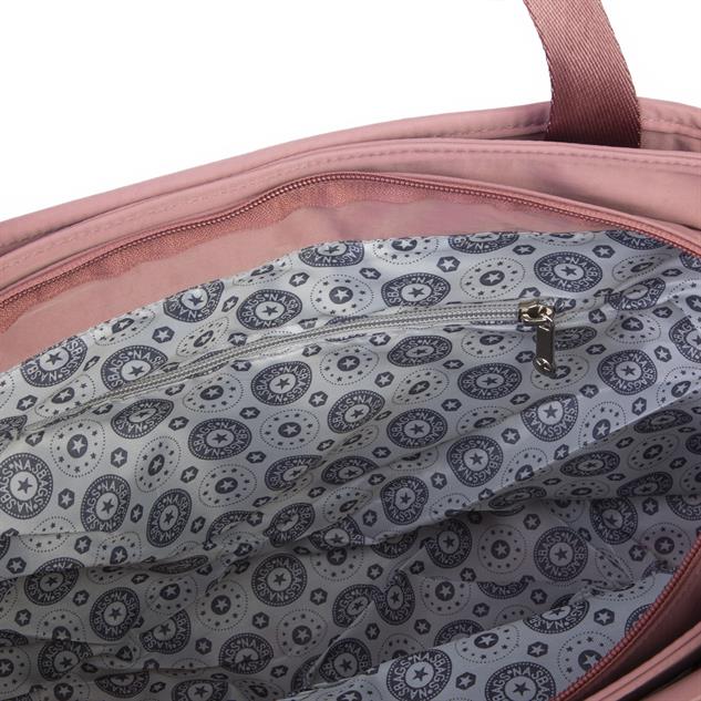 Nas Bag Kadın Omuz ve Çapraz Hafif Su İtici Kumaş Gül Kurusu
