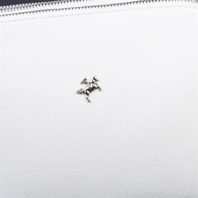 Nas Bag Kadın Omuz ve Çapraz Zincirli ve Uzun Çift Askılı (20x15 cm) Beyaz Victoria