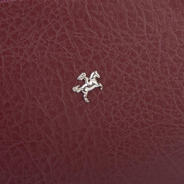 Nas Bag Kadın Omuz ve Çapraz Zincirli ve Uzun Çift Askılı (20x15 cm) Bordo Victoria