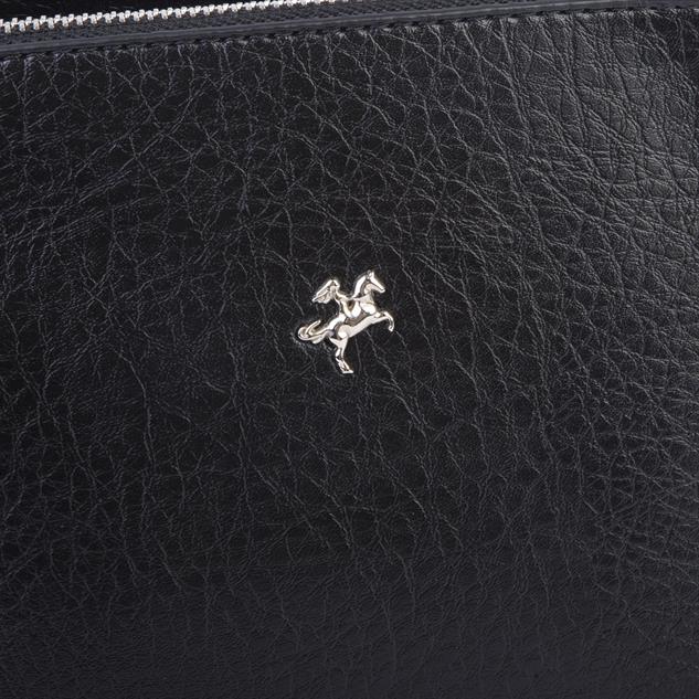 Nas Bag Kadın Omuz ve Çapraz Zincirli ve Uzun Çift Askılı (20x15 cm) Siyah Victoria